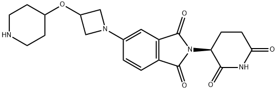 2-(2,6-dioxopiperidin-3-yl)-5-(3-(piperidin-4-yloxy)azetidin-1-yl)isoindoline-1,3-dione Structure