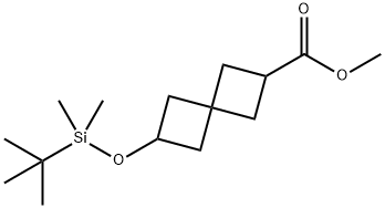 Spiro[3.3]heptane-2-carboxylic acid, 6-[[(1,1-dimethylethyl)dimethylsilyl]oxy]-, methyl ester Struktur