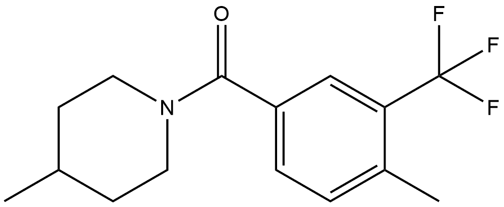 (4-Methyl-1-piperidinyl)[4-methyl-3-(trifluoromethyl)phenyl]methanone 化学構造式