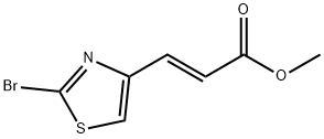 (E)-3-(2-溴噻唑-4-基)丙烯酸甲酯 结构式