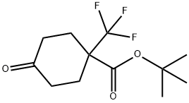 1,1-Dimethylethyl 4-oxo-1-(trifluoromethyl)cyclohexanecarboxylate Struktur