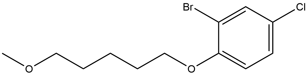 2-Bromo-4-chloro-1-[(5-methoxypentyl)oxy]benzene Structure