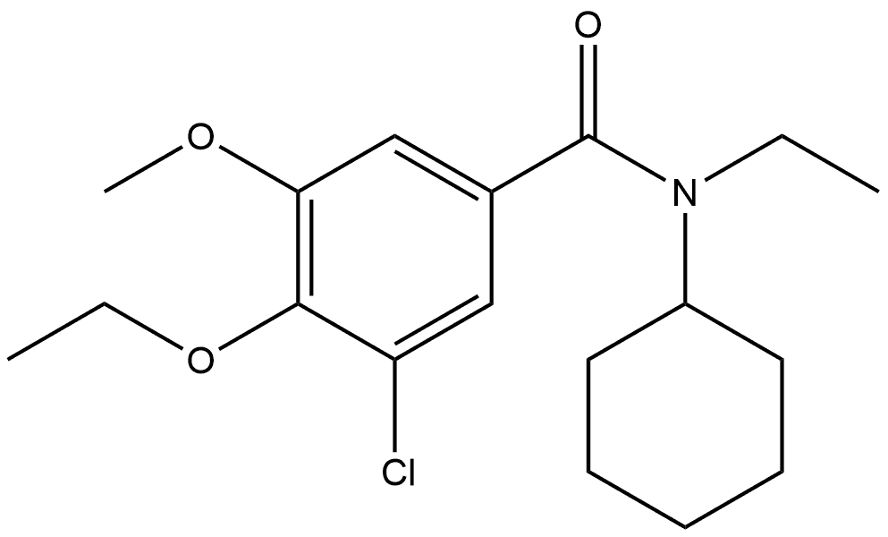 3-Chloro-N-cyclohexyl-4-ethoxy-N-ethyl-5-methoxybenzamide,2788233-62-3,结构式