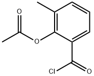 Benzoyl chloride, 2-(acetyloxy)-3-methyl- Structure