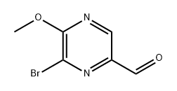 2-Pyrazinecarboxaldehyde, 6-bromo-5-methoxy- Struktur