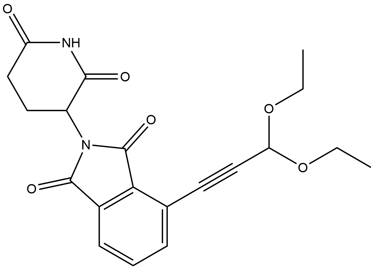 4-(3,3-Diethoxy-1-propyn-1-yl)-2-(2,6-dioxo-3-piperidinyl)-1H-isoindole-1,3(2H)-dione (ACI) Struktur