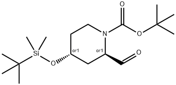 rel-1,1-Dimethylethyl (2R,4R)-4-[[(1,1-dimethylethyl)dimethylsilyl]oxy]-2-formyl-1-piperidinecarboxylate|REL-1,1-二甲基乙基(2R,4R)-4-[(1,1-二甲基乙基)二甲基甲硅烷基]氧基]-2-甲酰基-1-哌啶羧酸酯