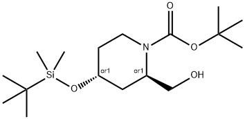 rel-tert-Butyl (2R,4R)-4-((tert-butyldimethylsilyl)oxy)-2-(hydroxymethyl)piperidine-1-carboxylate|REL-(2R,4R)-4-((叔丁基二甲基甲硅烷基)氧基)-2-(羟甲基)哌啶-1-羧酸叔丁酯