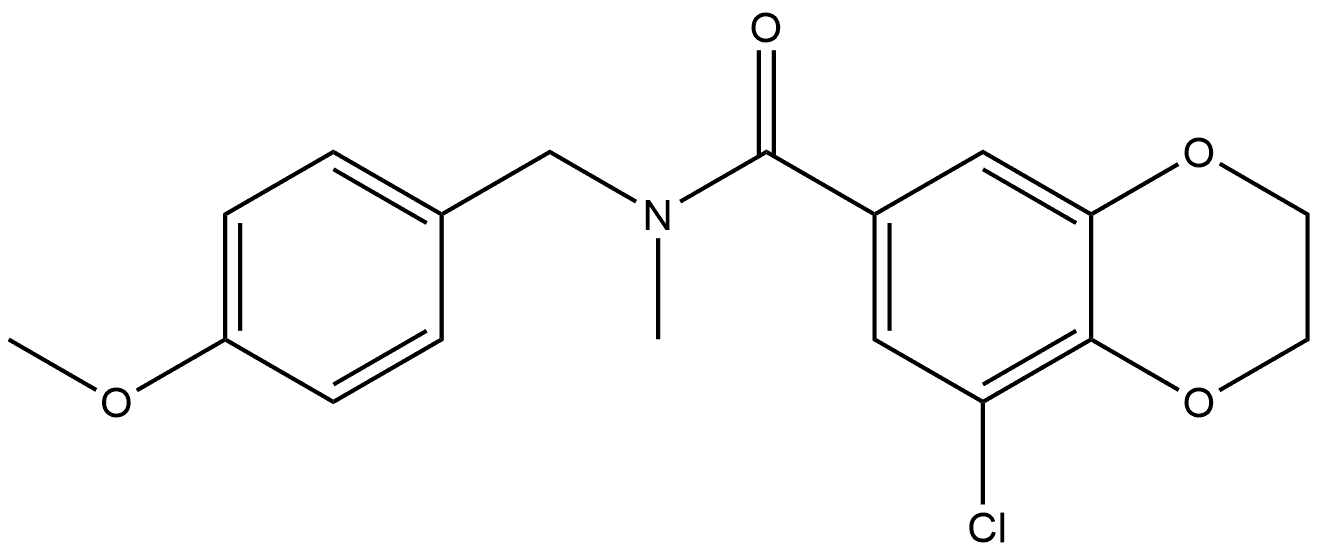 8-Chloro-2,3-dihydro-N-[(4-methoxyphenyl)methyl]-N-methyl-1,4-benzodioxin-6-c...,2791628-24-3,结构式