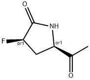 rel-(3R,5R)-5-Acetyl-3-fluoropyrrolidin-2-one Structure