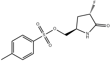(3S,5R)-3-氟-5-[[(4-甲基苯基)磺酰基]氧基]甲基]-2-吡咯烷酮 结构式