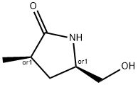 REL-(3R,5R)-5-(羟甲基)-3-甲基吡咯烷-2-酮 结构式