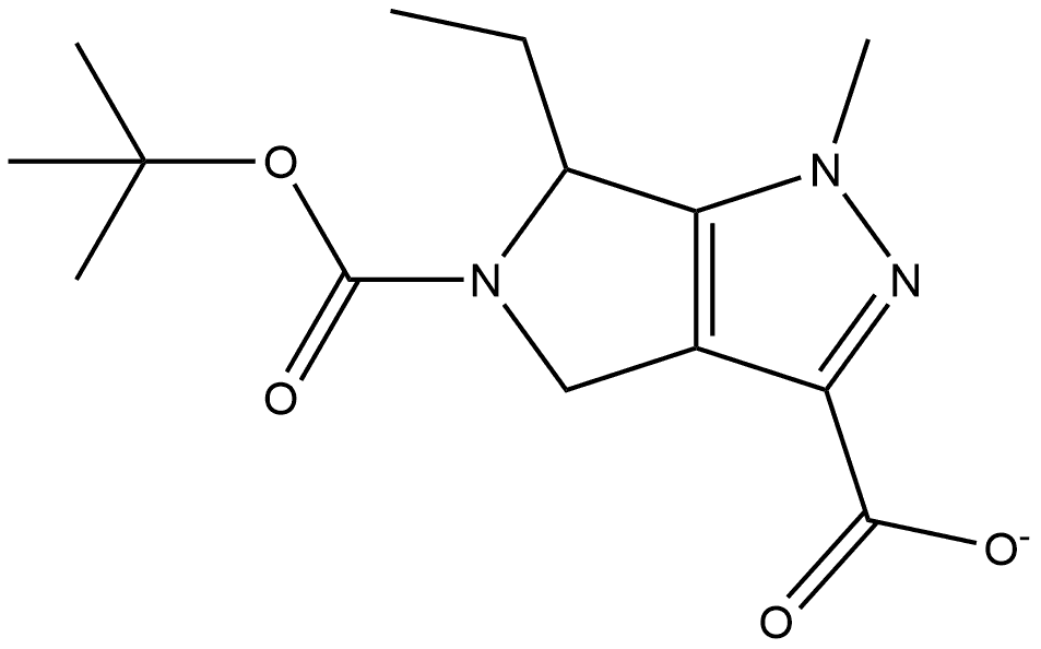 5-(1,1-二甲基乙基)6-乙基-4,6-二氢-1-甲基吡咯并[3,4-C]吡唑-3,5(1H)-二羧酸酯, 2792143-86-1, 结构式