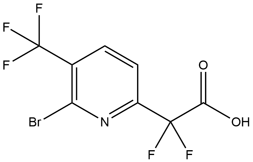 2-(6-Bromo-5-(trifluoromethyl)pyridin-2-yl)-2,2-difluoroacetic acid Struktur