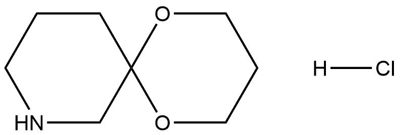 1,5-Dioxa-8-azaspiro[5.5]undecane (hydrochloride) 化学構造式