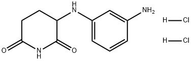 2,6-Piperidinedione, 3-[(3-aminophenyl)amino]-, hydrochloride (1:2) Struktur