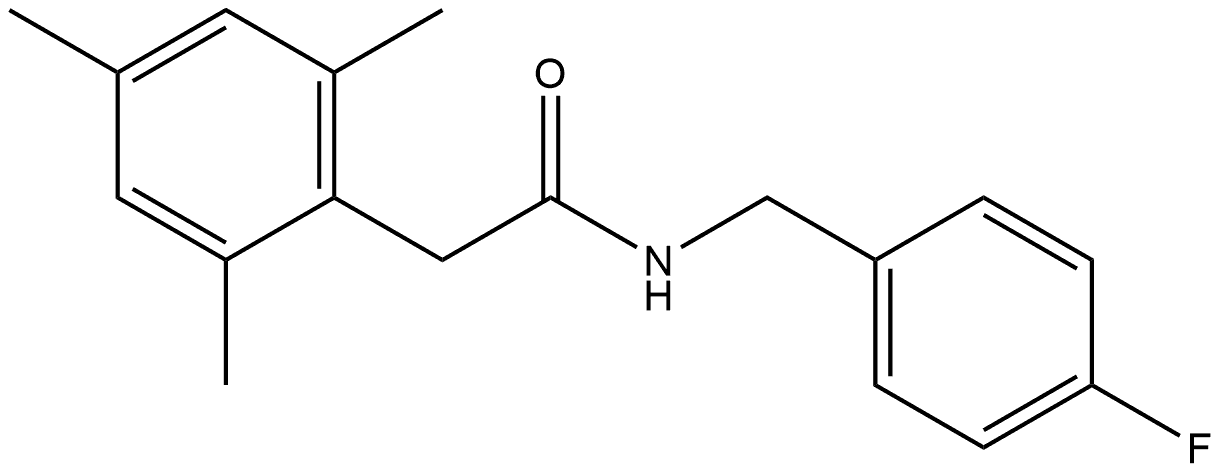 N-[(4-Fluorophenyl)methyl]-2,4,6-trimethylbenzeneacetamide,2792247-95-9,结构式
