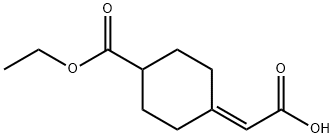 [4-(Ethoxycarbonyl)cyclohexylidene]acetic acid 化学構造式