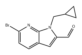 6-溴-1-(环丙基甲基)-1H-吡咯并[2,3-B]吡啶-2-甲醛, 2792721-53-8, 结构式