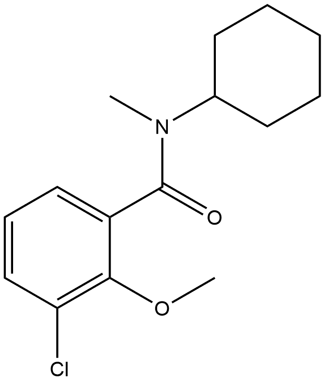 3-Chloro-N-cyclohexyl-2-methoxy-N-methylbenzamide,2793606-60-5,结构式