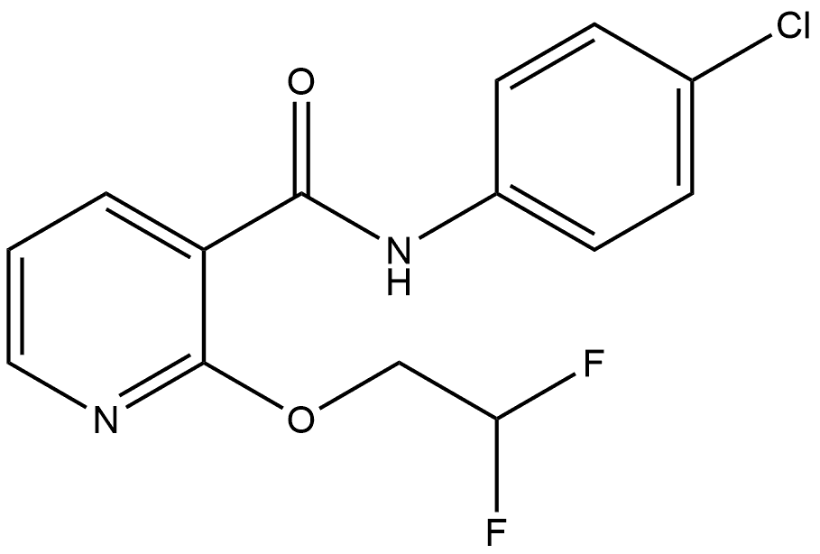 N-(4-Chlorophenyl)-2-(2,2-difluoroethoxy)-3-pyridinecarboxamide,2794444-97-4,结构式