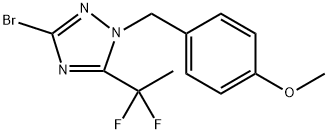 1H-1,2,4-Triazole, 3-bromo-5-(1,1-difluoroethyl)-1-[(4-methoxyphenyl)methyl]- Struktur