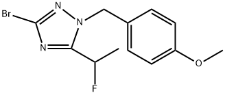 1H-1,2,4-Triazole, 3-bromo-5-(1-fluoroethyl)-1-[(4-methoxyphenyl)methyl]- Struktur