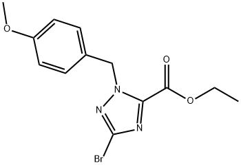 1H-1,2,4-Triazole-5-carboxylic acid, 3-bromo-1-[(4-methoxyphenyl)methyl]-, ethyl ester Structure