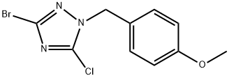 1H-1,2,4-Triazole, 3-bromo-5-chloro-1-[(4-methoxyphenyl)methyl]-|3-溴-5-氯-1-(4-甲氧基苄基)-1H-1,2,4-三唑