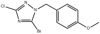 1H-1,2,4-Triazole, 5-bromo-3-chloro-1-[(4-methoxyphenyl)methyl]- Struktur