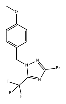 1H-1,2,4-Triazole, 3-bromo-1-[(4-methoxyphenyl)methyl]-5-(trifluoromethyl)- Struktur