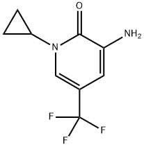 3-Amino-1-cyclopropyl-5-(trifluoromethyl)pyridin-2(1H)-one Struktur