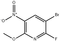 Pyridine, 3-bromo-2-fluoro-6-methoxy-5-nitro- 化学構造式
