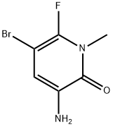 3-氨基-5-溴-6-氟-1-甲基吡啶-2(1H)-酮 结构式