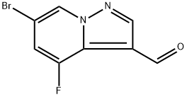 Pyrazolo[1,5-a]pyridine-3-carboxaldehyde, 6-bromo-4-fluoro- Structure