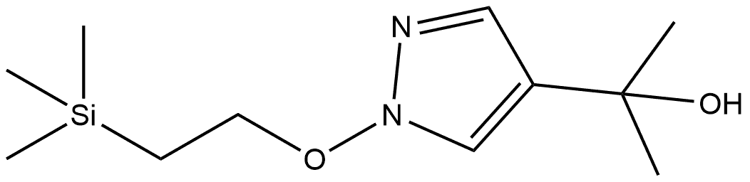 1H-Pyrazole-4-methanol, α,α-dimethyl-1-[2-(trimethylsilyl)ethoxy]- 化学構造式