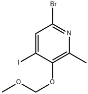 Pyridine, 6-bromo-4-iodo-3-(methoxymethoxy)-2-methyl- Structure