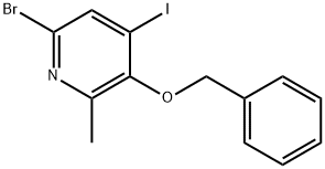 Pyridine, 6-bromo-4-iodo-2-methyl-3-(phenylmethoxy)- Structure
