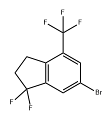 1H-Indene, 6-bromo-1,1-difluoro-2,3-dihydro-4-(trifluoromethyl)- 结构式