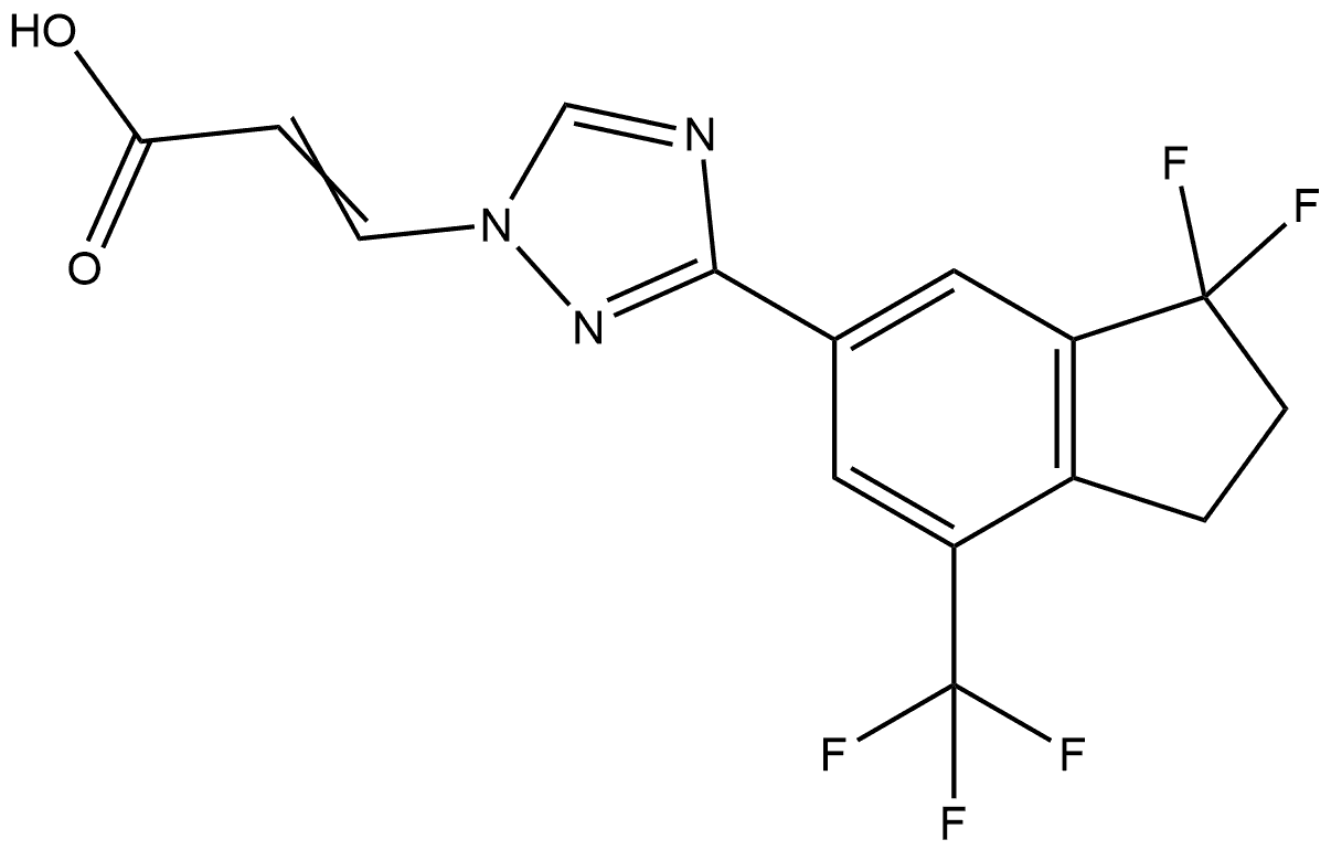 2796288-09-8 3-(3-(3,3-difluoro-7-(trifluoromethyl)-2,3-dihydro-1H-inden-5-yl)-1H-1,2,4-triazol-1-yl)acrylic acid