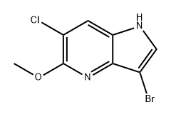 1H-Pyrrolo[3,2-b]pyridine, 3-bromo-6-chloro-5-methoxy- Structure