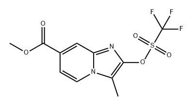 Imidazo[1,2-a]pyridine-7-carboxylic acid, 3-methyl-2-[[(trifluoromethyl)sulfonyl]oxy]-, methyl ester|3-甲基-2-(((三氟甲基)磺酰基)氧基)咪唑并[1,2-A]吡啶-7-羧酸甲酯