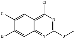 Quinazoline, 7-bromo-4,6-dichloro-2-(methylthio)- Struktur