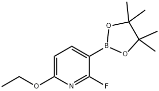 6-ethoxy-2-fluoro-3-(4,4,5,5-tetramethyl-1,3,2-dioxaborolan-2-yl)pyridine Structure