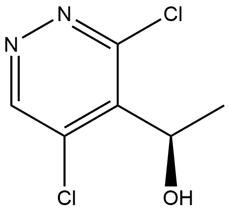 (R)-1-(3,5-二氯哒嗪-4-基)乙-1-醇 结构式