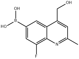 Boronic acid, B-[8-fluoro-4-(hydroxymethyl)-2-methyl-6-quinolinyl]- Struktur