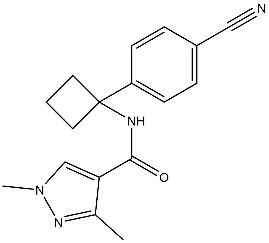 N-1-(4-Cyanophenyl)cyclobutyl-1,3-dimethyl-1H-pyrazole-4-carboxamide Structure