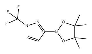 3-(4,4,5,5-四甲基-1,3,2-二氧硼杂环戊烷-2-基)-1-(三氟甲基)-1H-吡唑,2801717-85-9,结构式