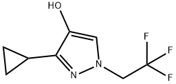 3-Cyclopropyl-1-(2,2,2-trifluoroethyl)-1H-pyrazol-4-ol Structure