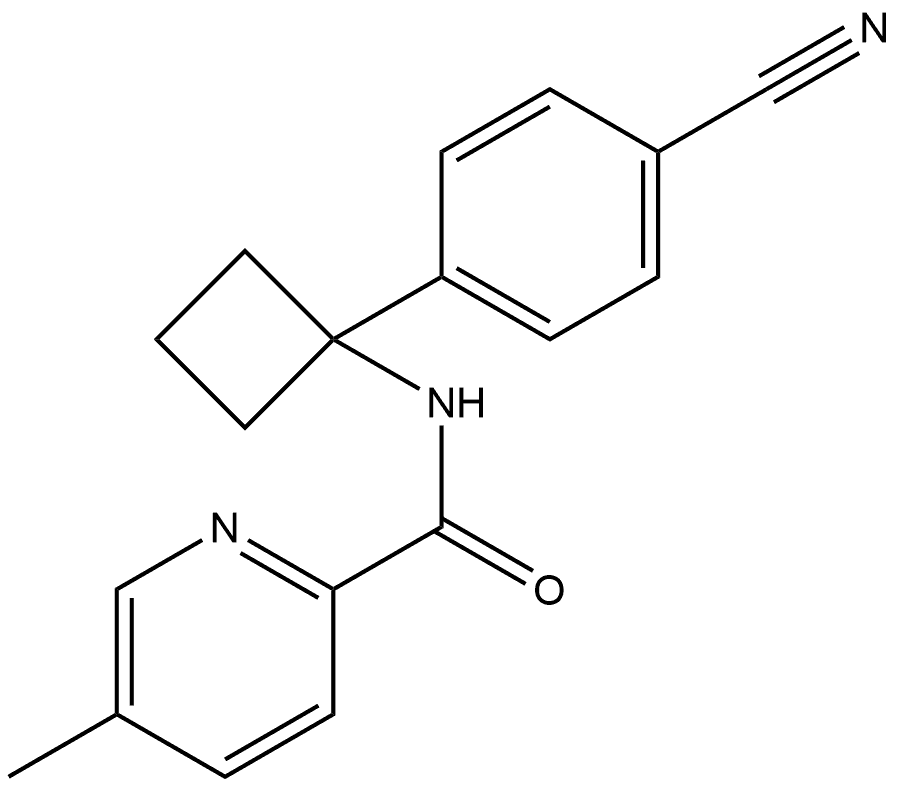 N-1-(4-Cyanophenyl)cyclobutyl-5-methyl-2-pyridinecarboxamide Structure